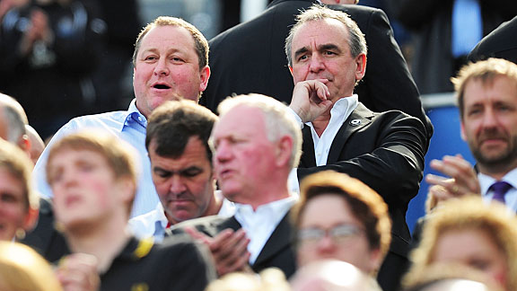 Mike Ashley with Derek Llambias