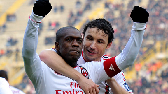 Clarence Seedorf celeb Bologna v AC Milan