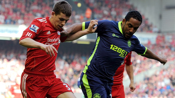 Wigan battle liverpool