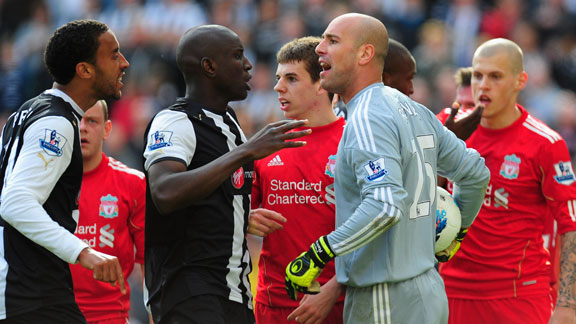 Pepe Reina James Perch clash