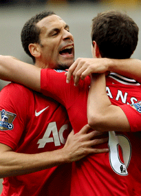 rio Ferdinand and Jonny Evans celeb