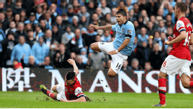 Arsenal v Manchester City battle