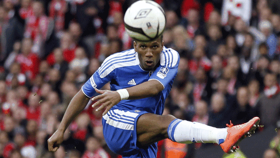 Didier Drogba Chelsea strike