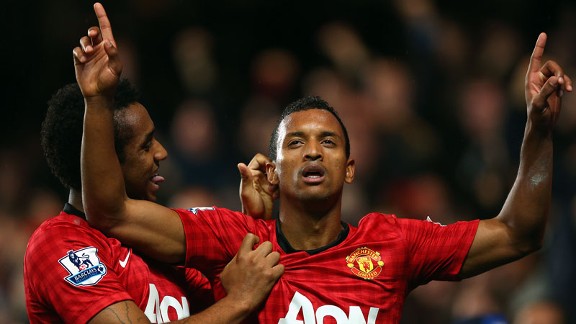 Nani registered Manchester United's third at Chelsea