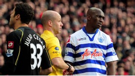 Stephane Mbia red card woe Arsenal v QPR
