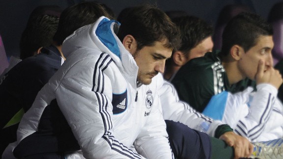 Iker Casillas was dropped to the bench as Real Madrid lost to Malaga
