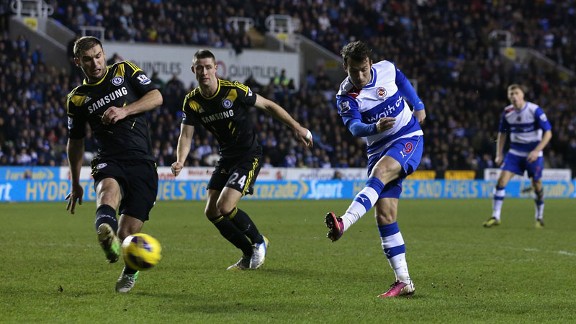 Adam Le Fondre comes off the bench to pull a goal back for Reading