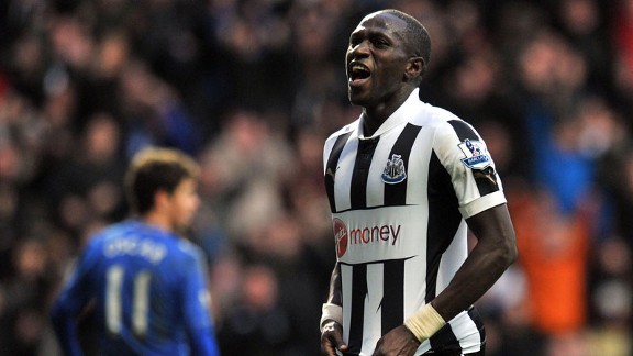 Moussa Sissoko Newcastle celeb v Chelsea