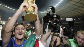 Italy's Francesco Totti lifts the 2006 World Cup