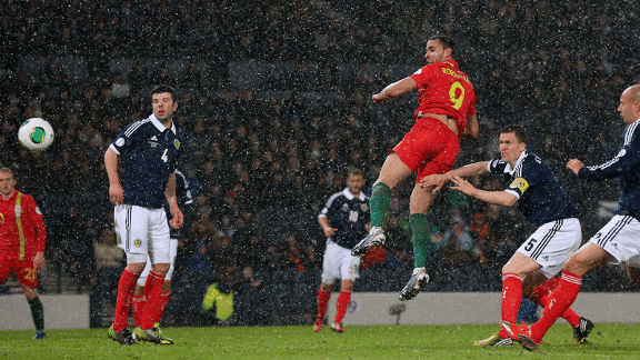 Wales goal Hal Robson-Kanu v Scotland