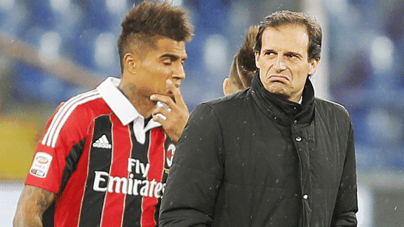Massimilliano Allegri and Kevin-prince Boateng