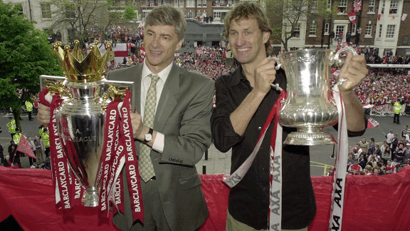 Tony Adams and Arsene Wenger FA Cup and Premier League celeb