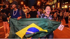 Protesters on the streets of Belo Horizonte
