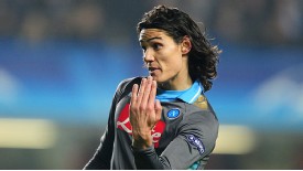 Edinson Cavani Napoli gesture