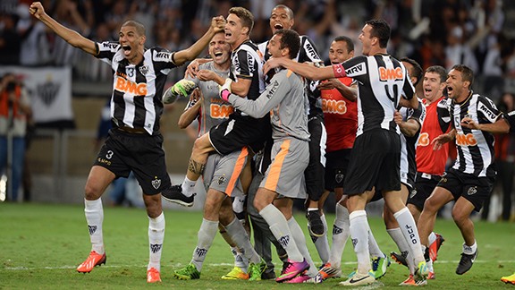 Atletico Mineiro celebrate their triumph