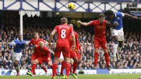Romelu Lukaku goal header Everton Liverpool