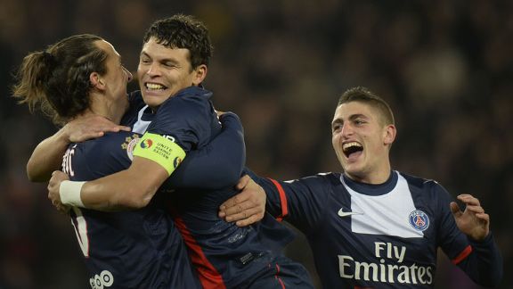 Thiago Silva PSG celeb Lyon