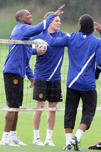 Ashley Young, Tom Cleverley and Anderson