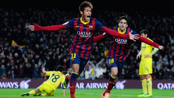 Neymar Barcelona celeb second goal