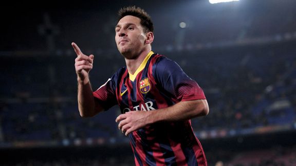 Lionel Messi celebrates