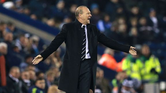 Pepe Mel West Brom Everton first match sidelines appeal arms wave