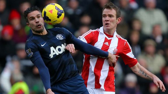 Robin van Persie battle Stoke United