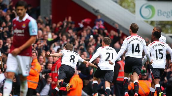 Liga Inggris - Dua Penalti Gerrard Antar Liverpool Kalahkan West Ham United Liga Inggris - Dua Penalti Gerrard Antar Liverpool Kalahkan West Ham United