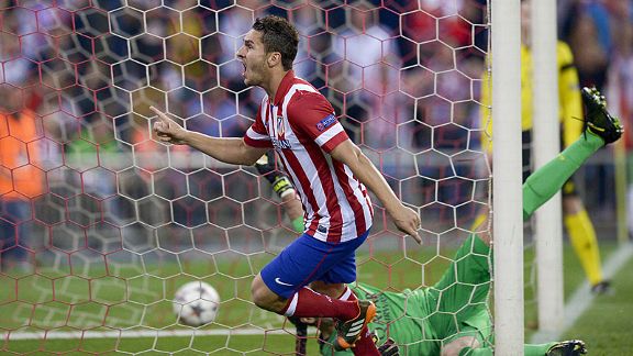 Koke gave Atletico an early lead against Barcelona.