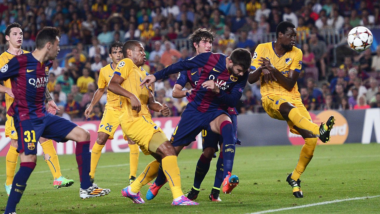 Gerard Pique scores winner as Barcelona beat APOEL Nicosia - ESPN FC