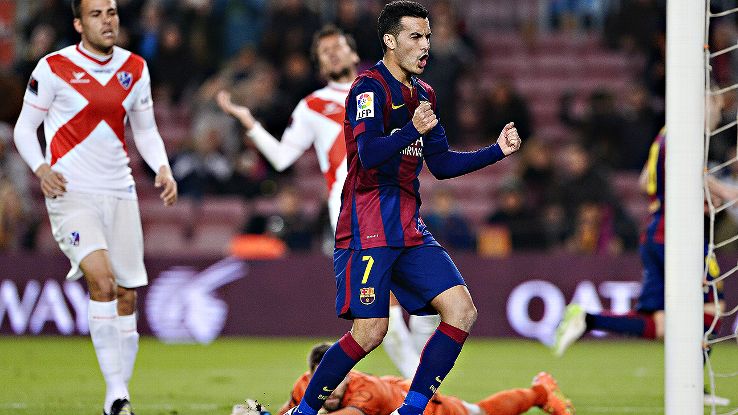 There was no stopping Pedro on Tuesday night as the Barcelona forward scored a hat trick in the first half against Huesca.
