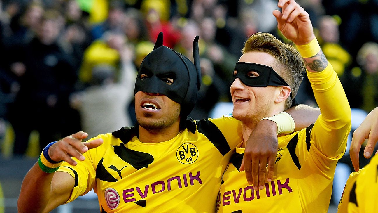 Aubameyang and Reus turn into superheroes for Borussia Dortmund ESPN FC