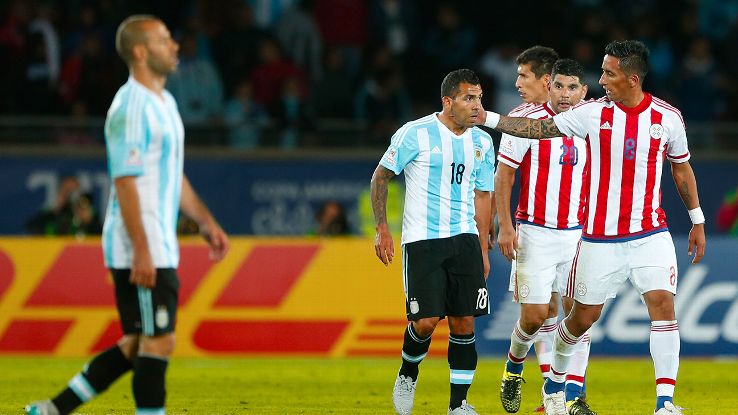 Argentina were left stunned by Paraguay's furious second-half comeback in Saturday's 2-2 draw.