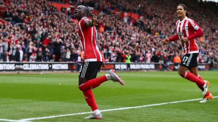 ผลการค้นหารูปภาพสำหรับ sadio mané southampton