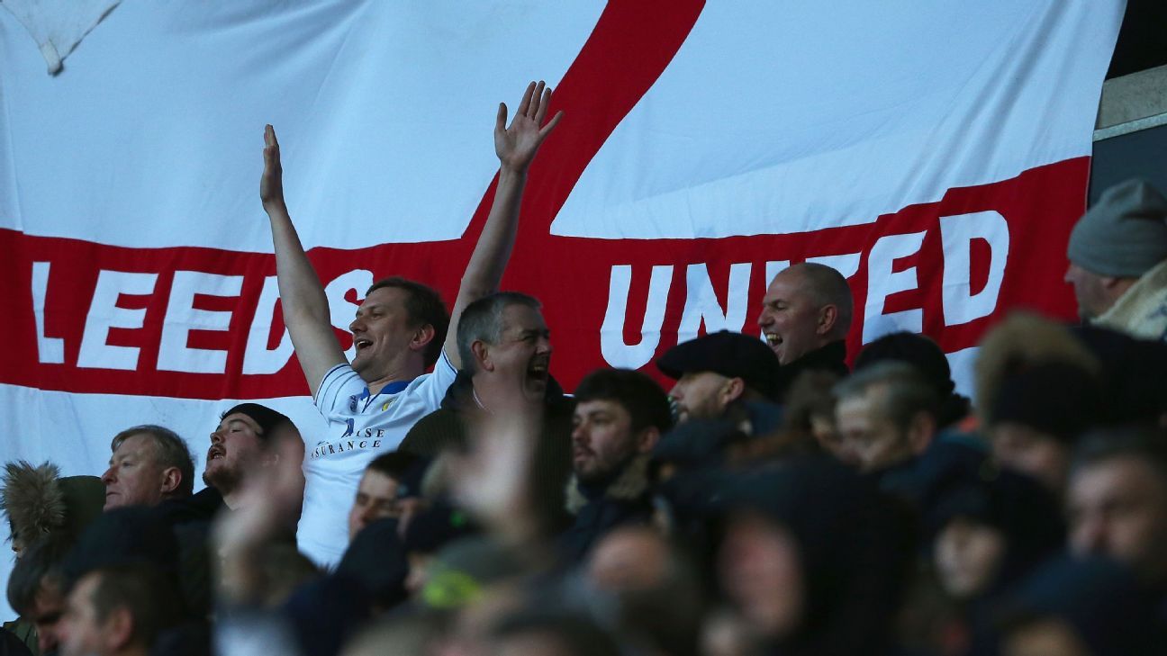 Leeds United fan goes crowd surfing at Preston North End ESPN FC