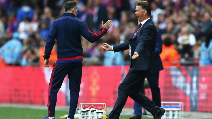 Van Gaal celebrating FA Cup final