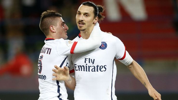 Marco Verratti and Zlatan Ibrahimovic