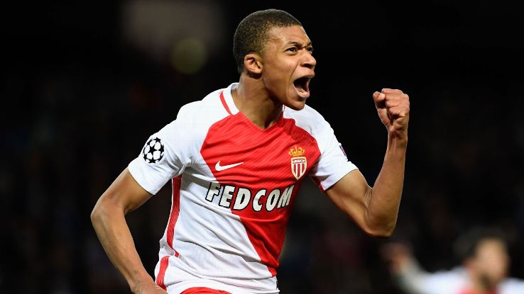 Monaco striker Kylian Mbappe