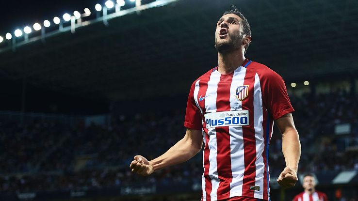 Koke opened the scoring for Atletico Madrid.