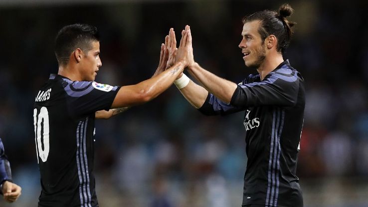 James Rodriguez and Gareth Bale