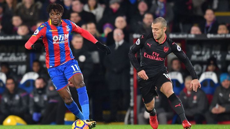 Wilfried Zaha and Jack Wilshere