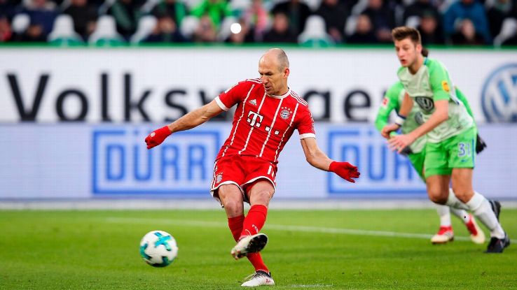 Arjen Robben shook off a missed penalty to lead  Bayern Munich to a comeback win.