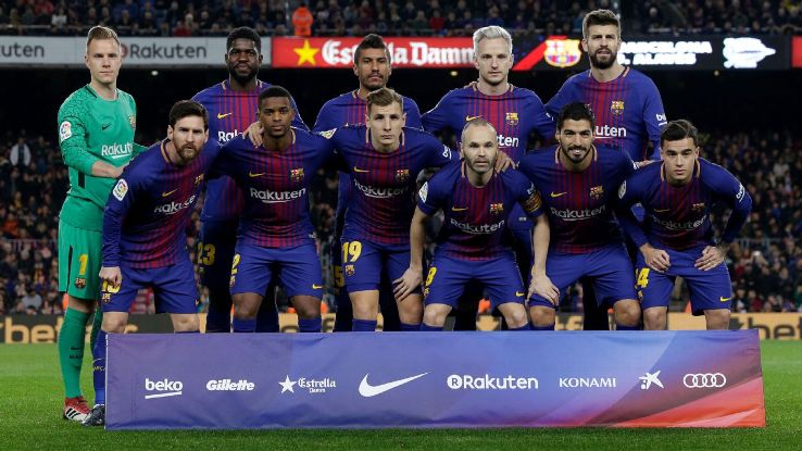 Barcelona prematch team photo ahead of match vs Alaves