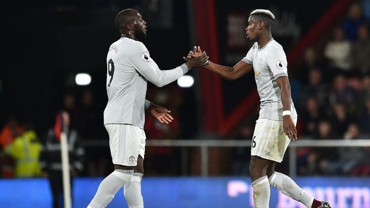 Man United teammates Romelu Lukaku, left, and Paul Pogba, right, will be in opposition when Belgium meet France.