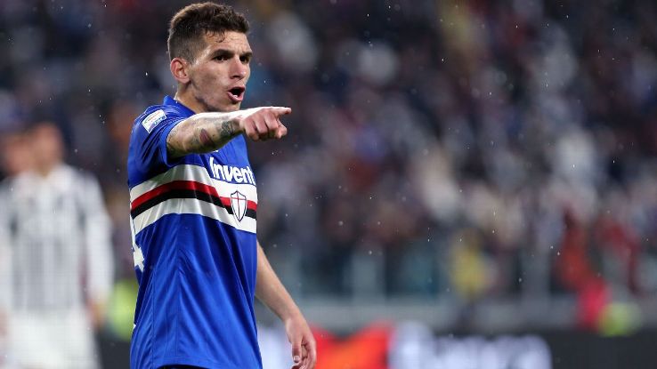 Lucas Torreira of Sampdoria has emerged as a key target for Arsenal.