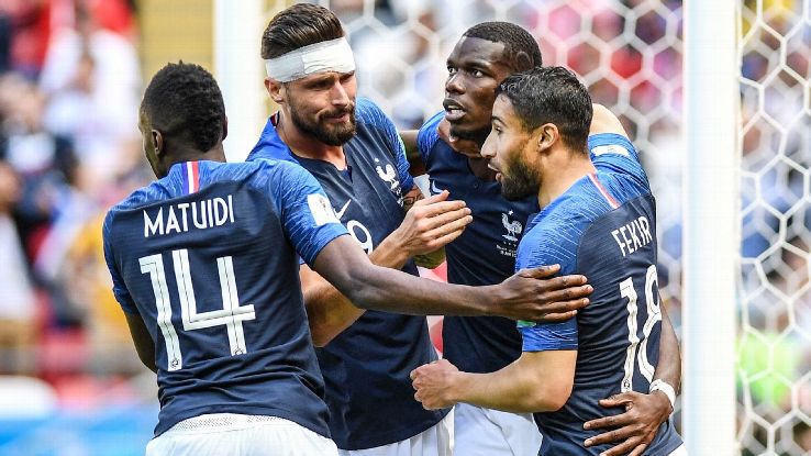 France can book their place in the second round of games.