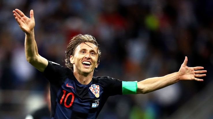 Modric is only the third Croatian to score in back-to-back World Cup games.
