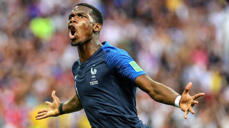 Paul Pogba scored against Croatia in the World Cup final.