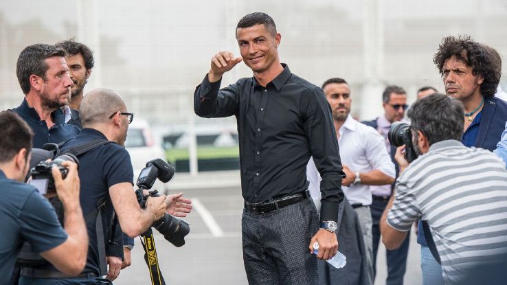 Cristiano Ronaldo looked calm and content at his Juventus unveiling, answering questions with ease and showing his excitement for the challenge ahead.