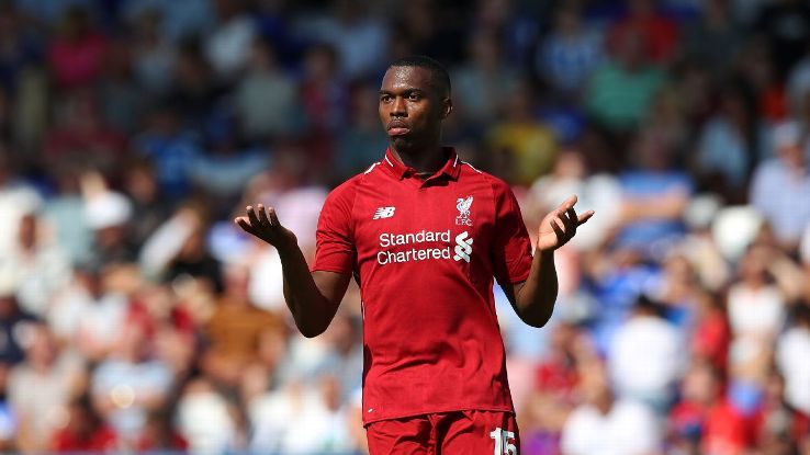 Daniel Sturridge reacts during Liverpool's preseason friendly with Chester.