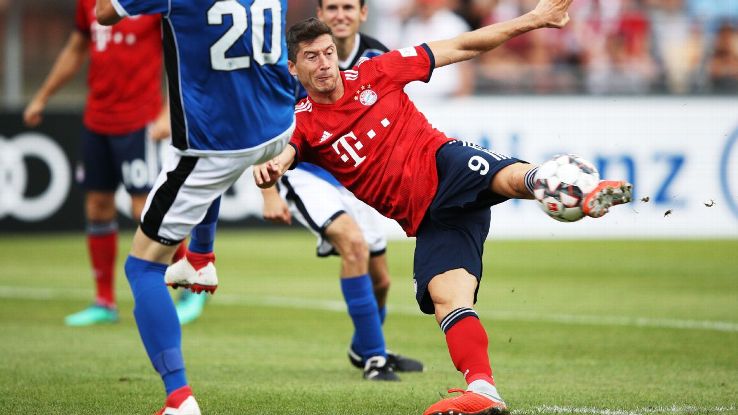 Robert Lewandowski had a hat trick as Bayern Munich scored 20 goals against Rottach-Egern.